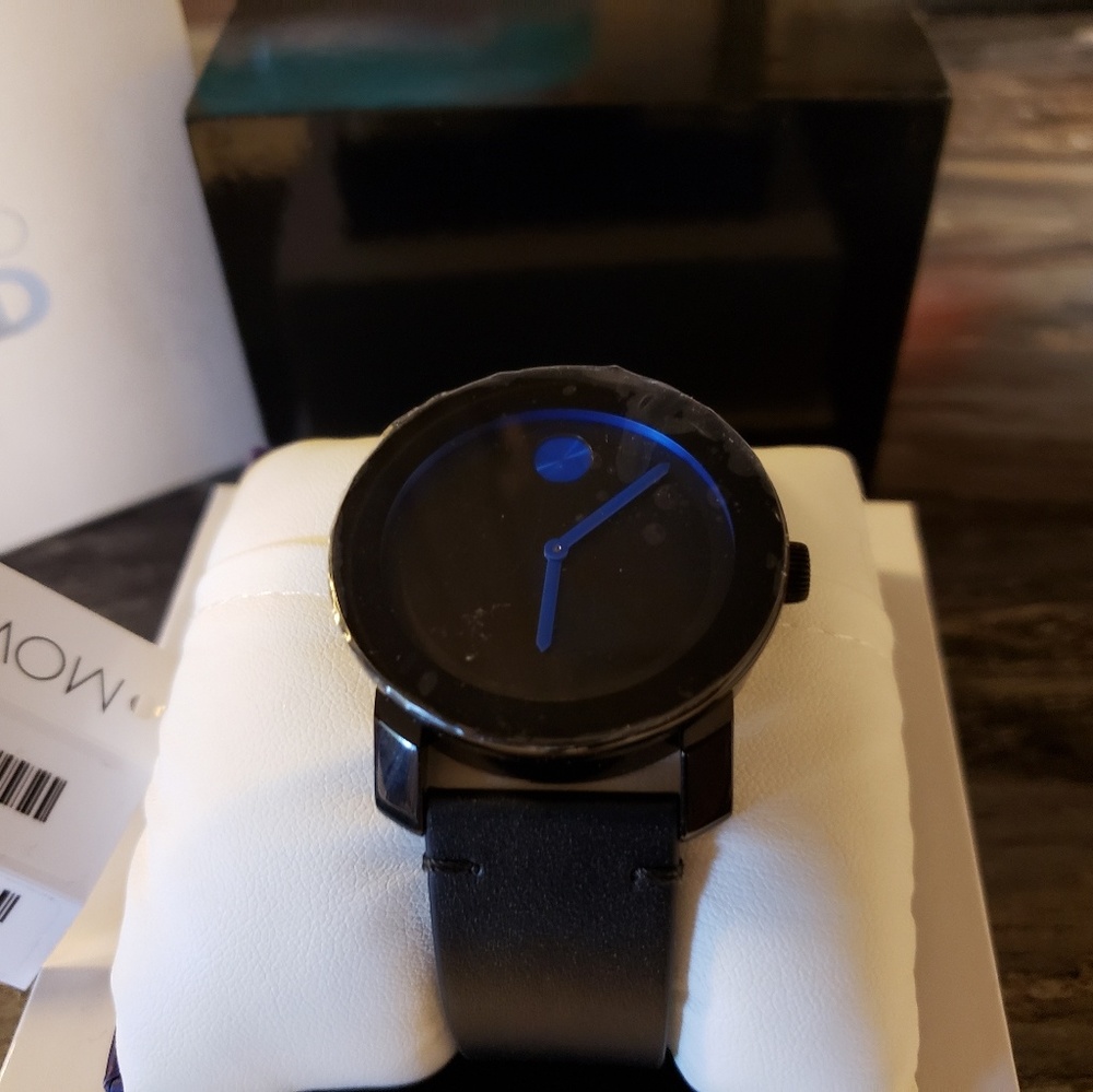 New Movado Bold blue/black watch